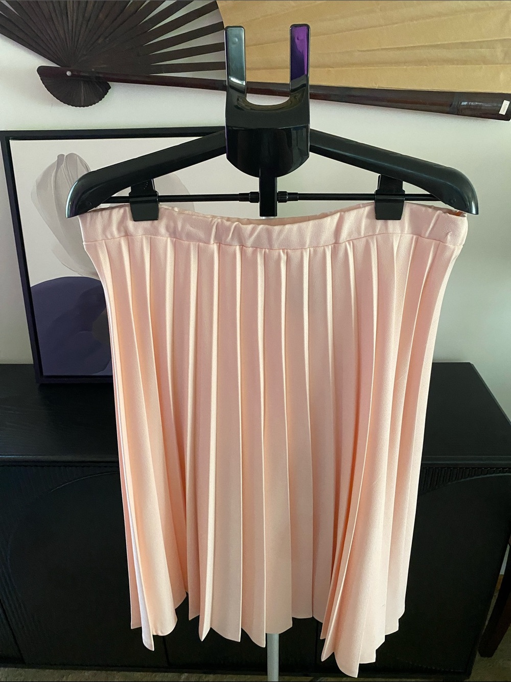 Vintage DonnKenny Classics100% Polyester Blush Pink Pleated Skirt